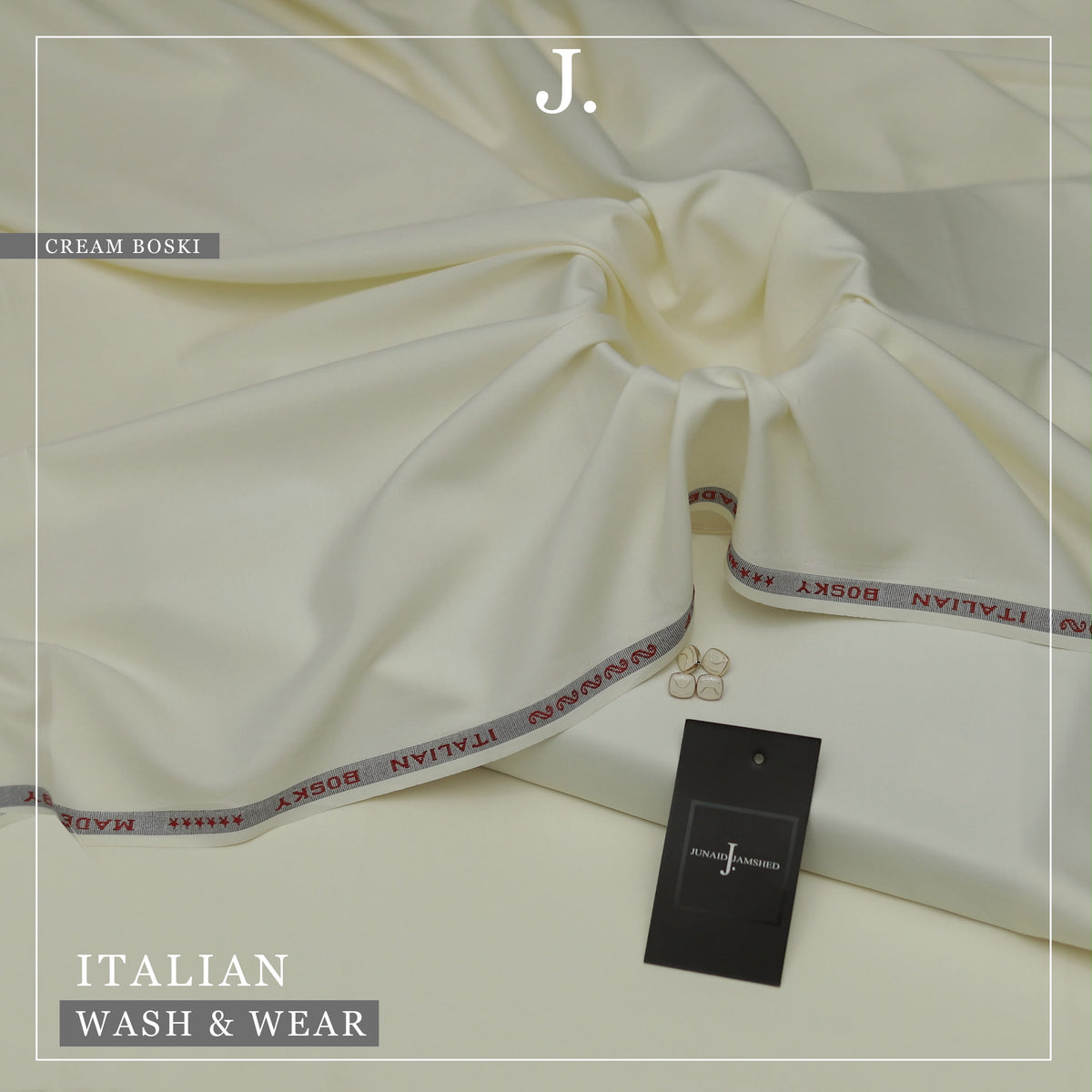 J. Junaid Jamshed Wash & wear - CREAM