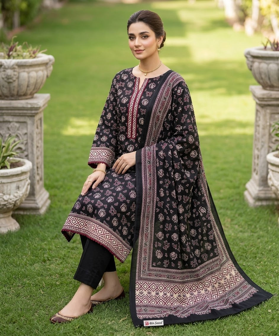 Bin Saeed 3PC khaddar 100% ORIGINAL 37