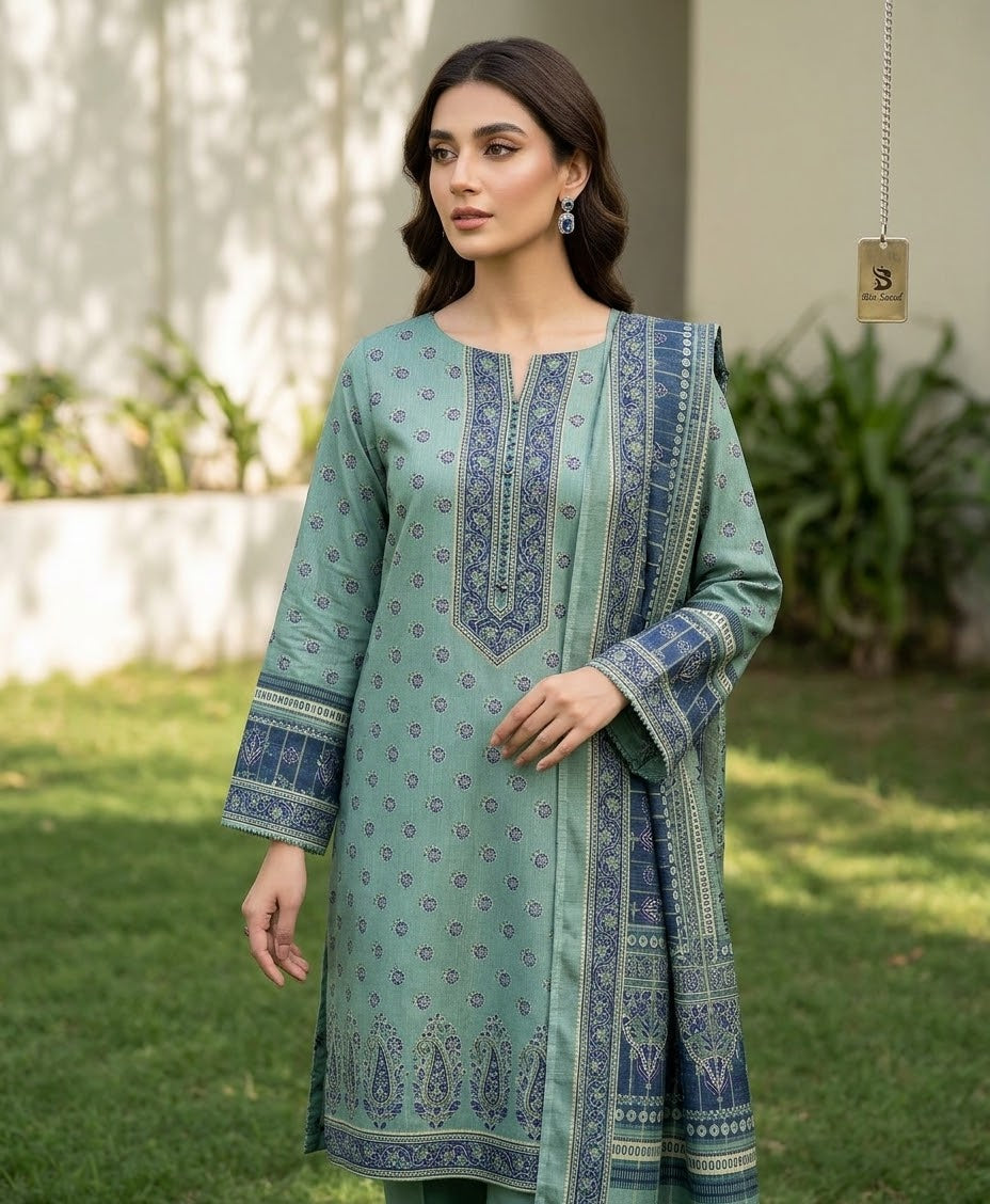 Bin Saeed 3PC khaddar 100% ORIGINAL 35