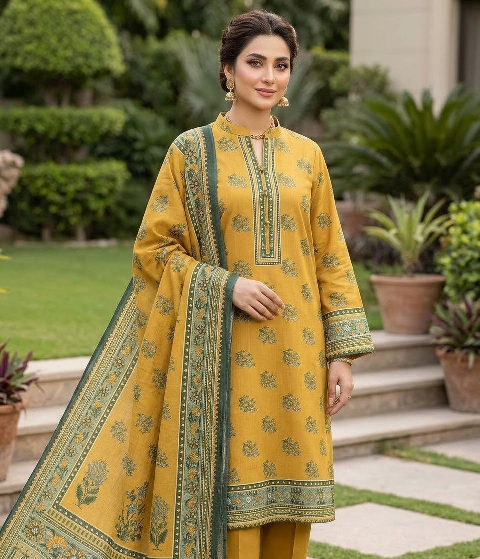 Bin Saeed 3PC khaddar 100% ORIGINAL 25
