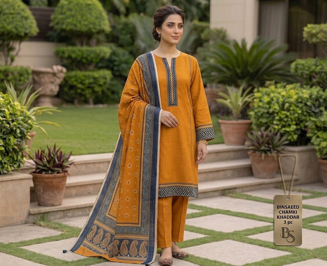 Bin Saeed 3PC khaddar 100% ORIGINAL 21