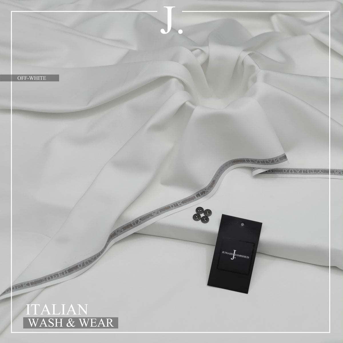 J. Junaid Jamshed Wash & wear - OFF WHITE