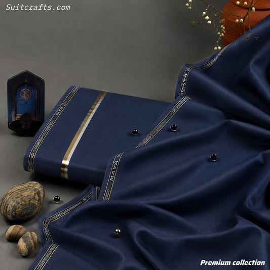 J. Junaid Jamshed Wash & wear - NAVY BLUE
