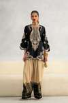 PREMIUM UNSTITCHED 2-PIECE SILK COLLECTION-BLACK
