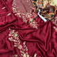 ETHENIC PREMIUM UNSTITCHED 2-PIECE SILK COLLECTION-MEHROON