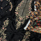ETHENIC PREMIUM UNSTITCHED 2-PIECE SILK COLLECTION-BLACK