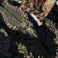 ETHENIC PREMIUM UNSTITCHED 2-PIECE SILK COLLECTION-BLACK