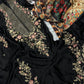 ETHENIC PREMIUM UNSTITCHED 2-PIECE SILK COLLECTION-BLACK