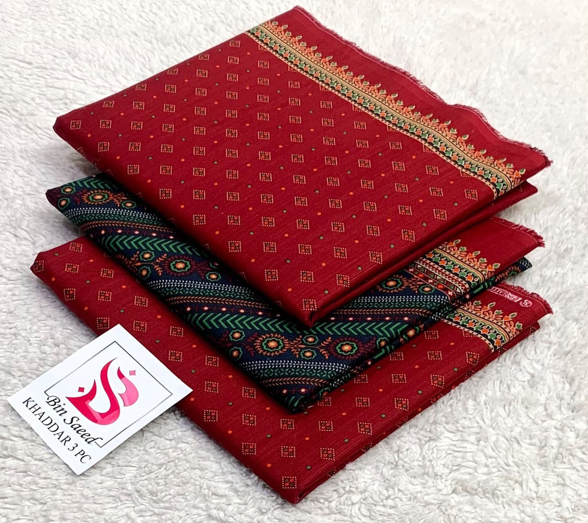 Bin Saeed 3PC khaddar 100% ORIGINAL 06