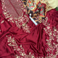 ETHENIC PREMIUM UNSTITCHED 2-PIECE SILK COLLECTION-MEHROON