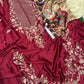 ETHENIC PREMIUM UNSTITCHED 2-PIECE SILK COLLECTION-MEHROON