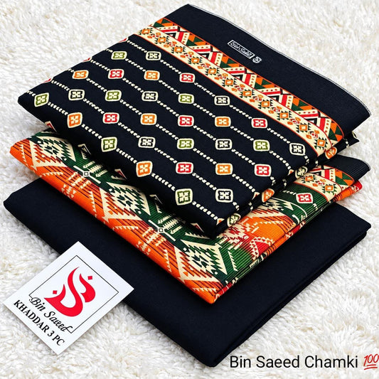 Bin Saeed 3PC khaddar 100% ORIGINAL 01